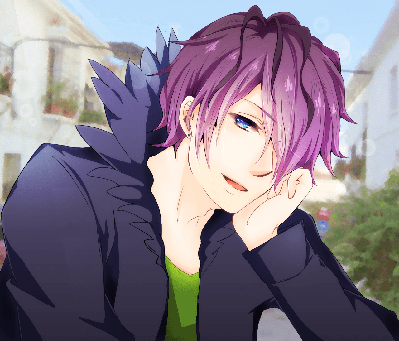 1280X1094 Anime Boy Purple Hair Wallpapers - Top Free Anime Boy Purple Hair...