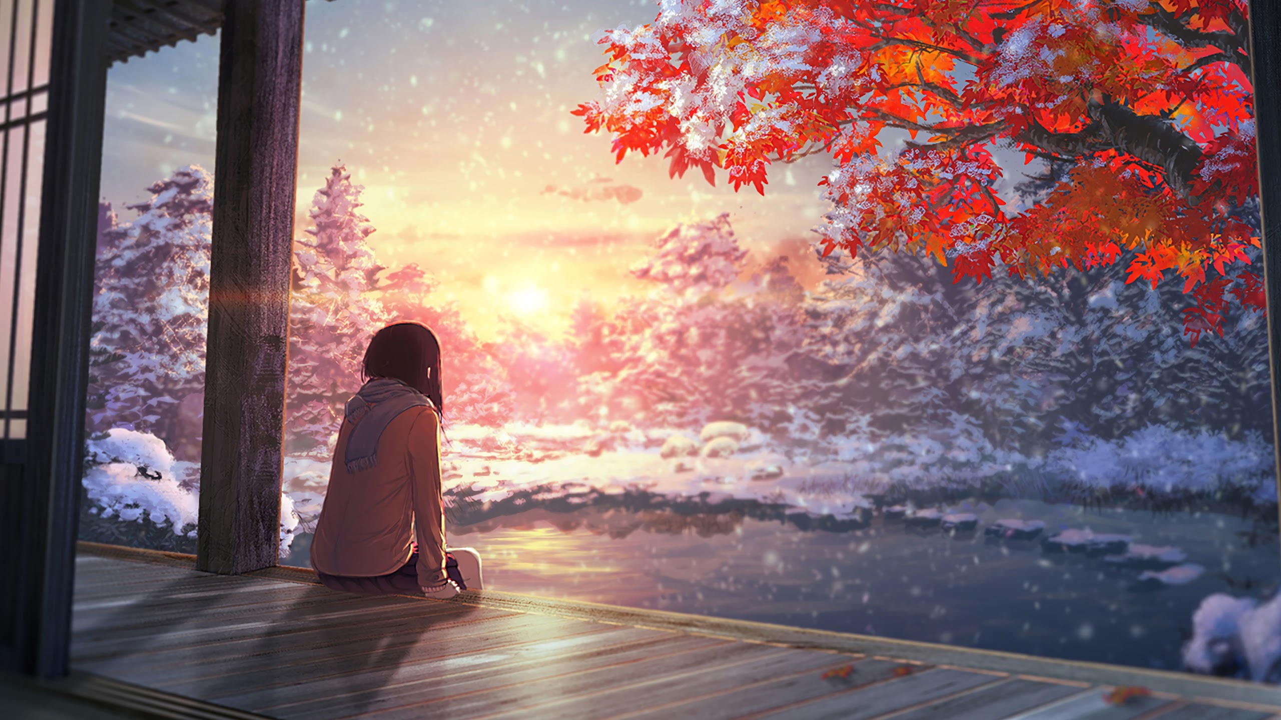 Anime Winter Scenery Wallpapers.