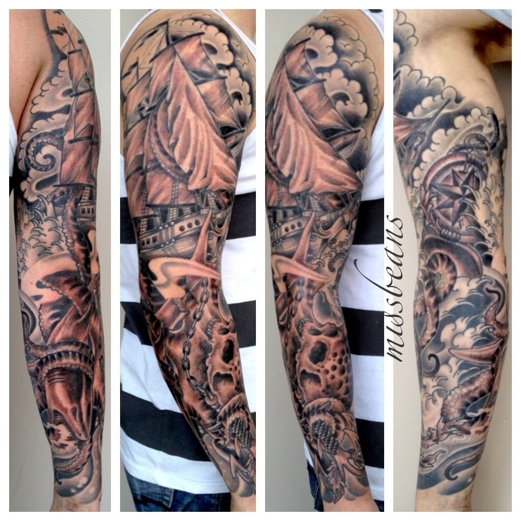 1024X1024 Great Ideas For Background Tattoo Sleeve Filler - Custom Tattoo A...