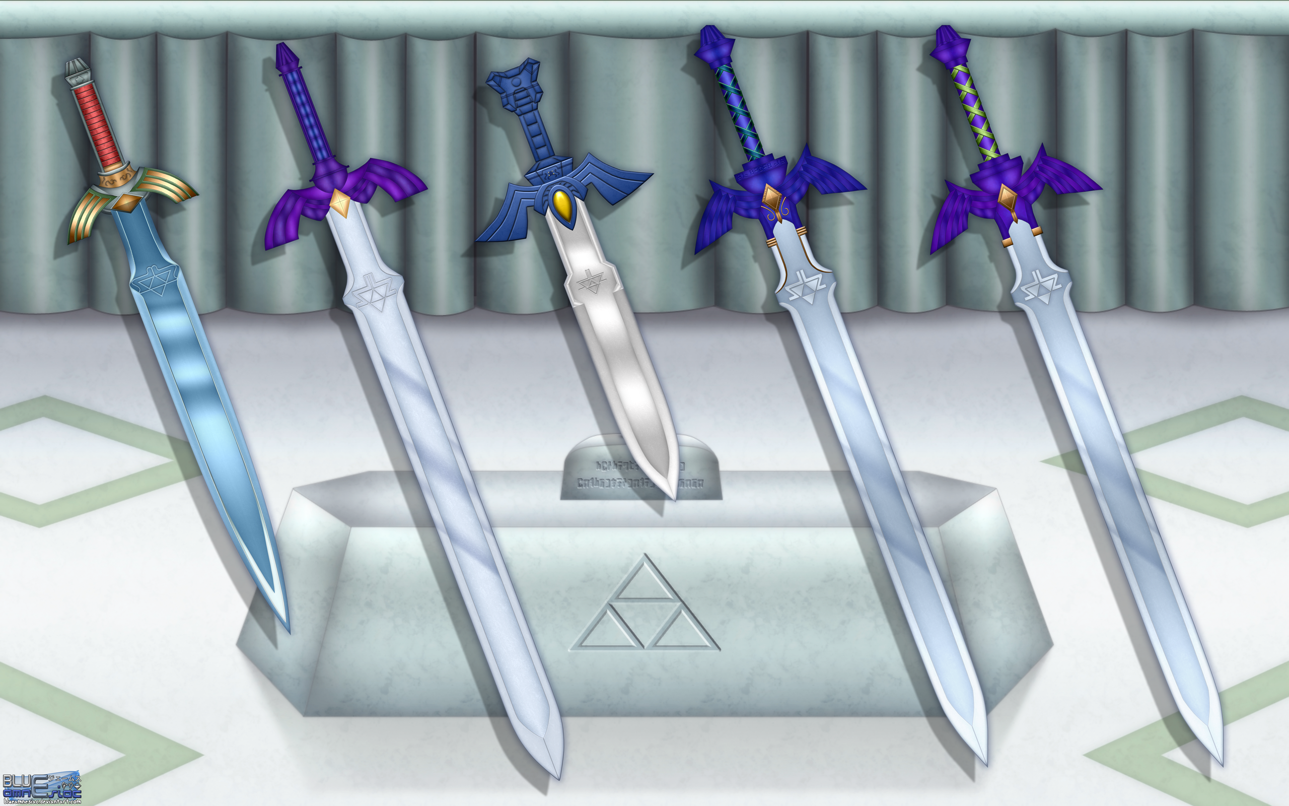 2560X1600 Legend Of Zelda Master Sword In Stone (#2944689) - HD Wallpaper &...