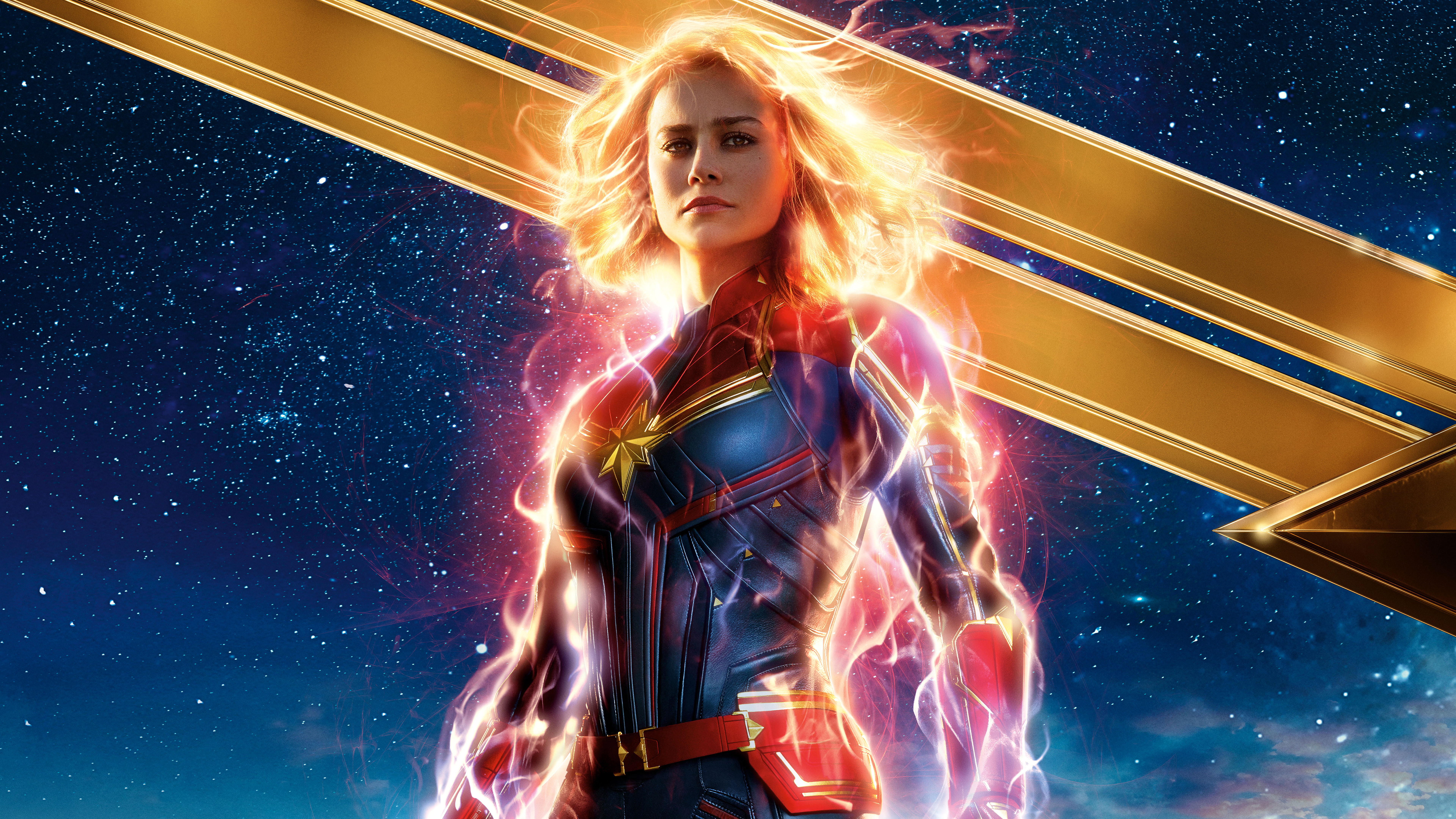 Brie Larson As Captain Marvel Illustration Wallpapers.