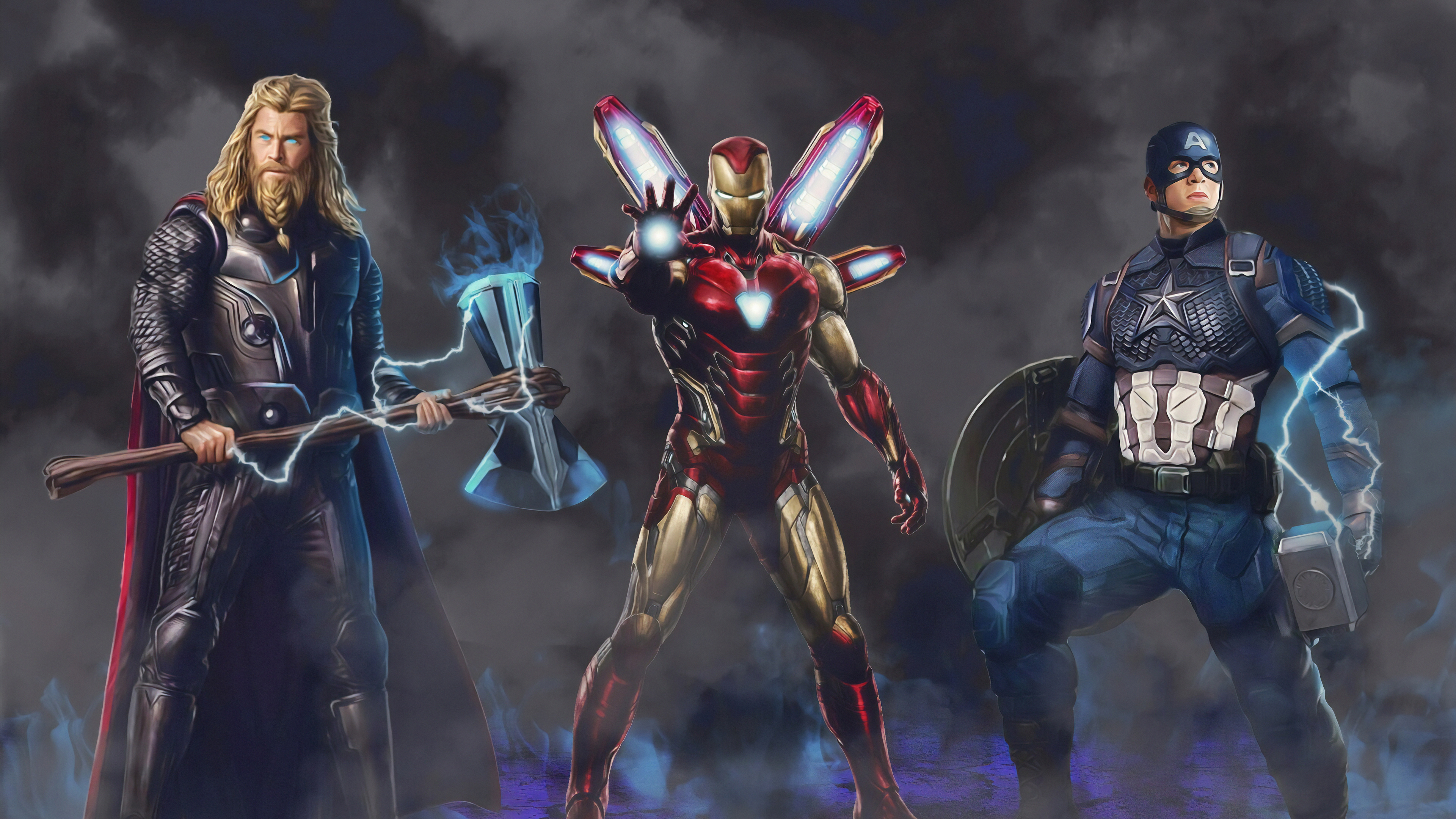 3840X2160 4K wallpaper: Ultra Hd Iron Man Thor Captain America Wallpaper. 