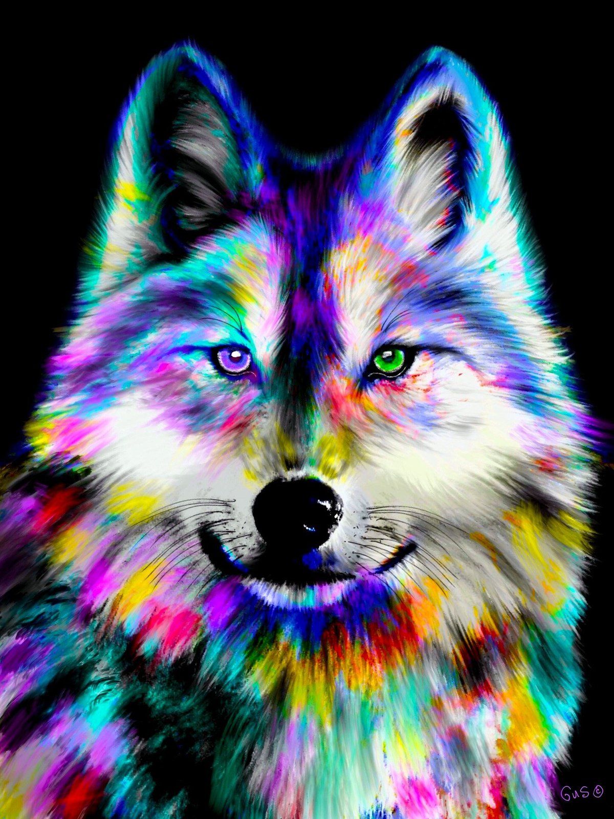 Cool Rainbow Wolf Wallpapers.