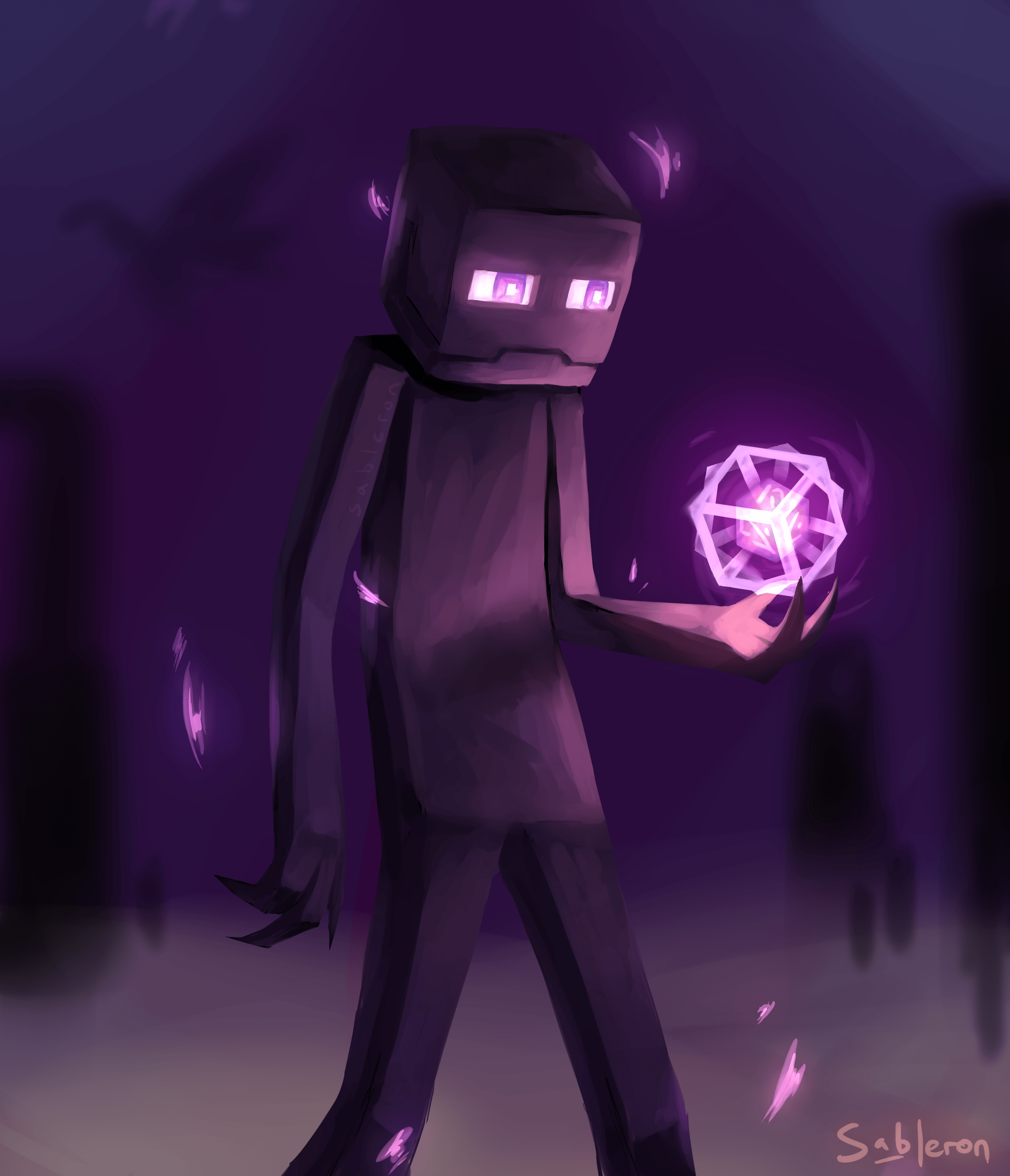 2750X3200 Minecraft Enderman Background posted by Samantha Cunningham. 