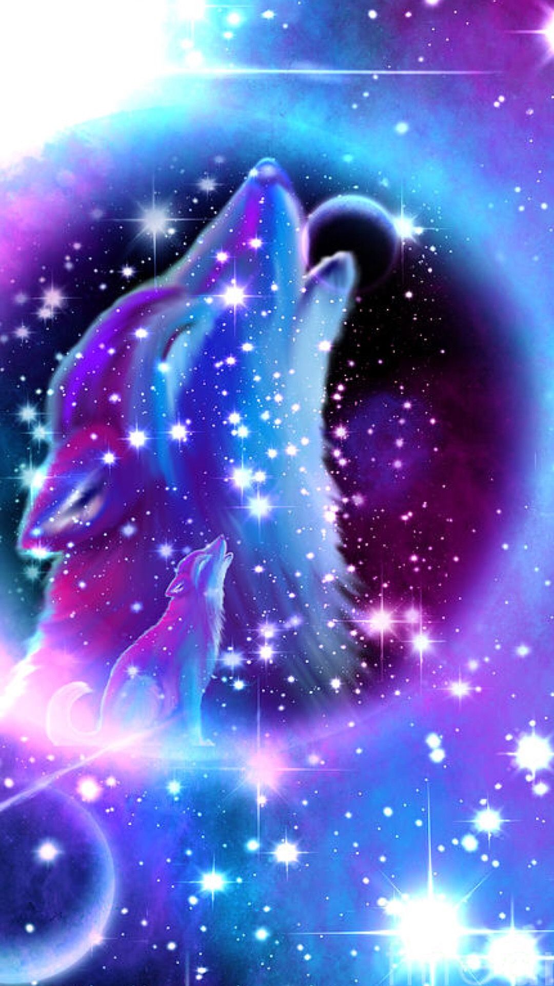 1080X1920 Galaxy Wolf Wallpapers - Top Free Galaxy Wolf Backgrounds - Wallp...