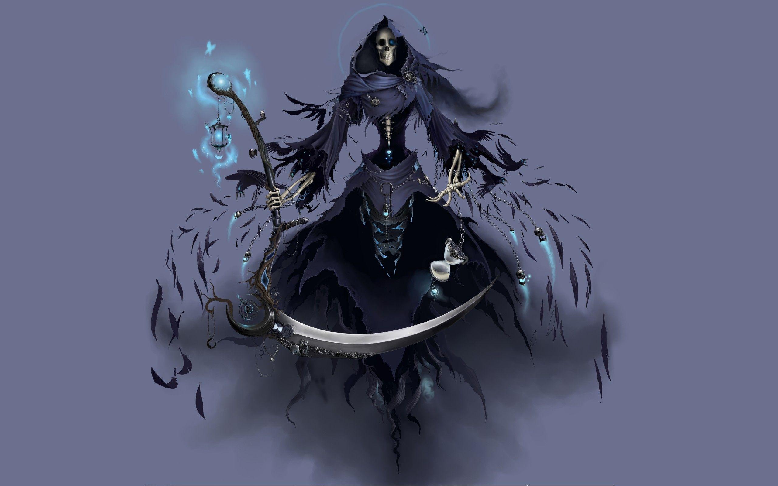 Female Grim Reaper Art Wallpapers.