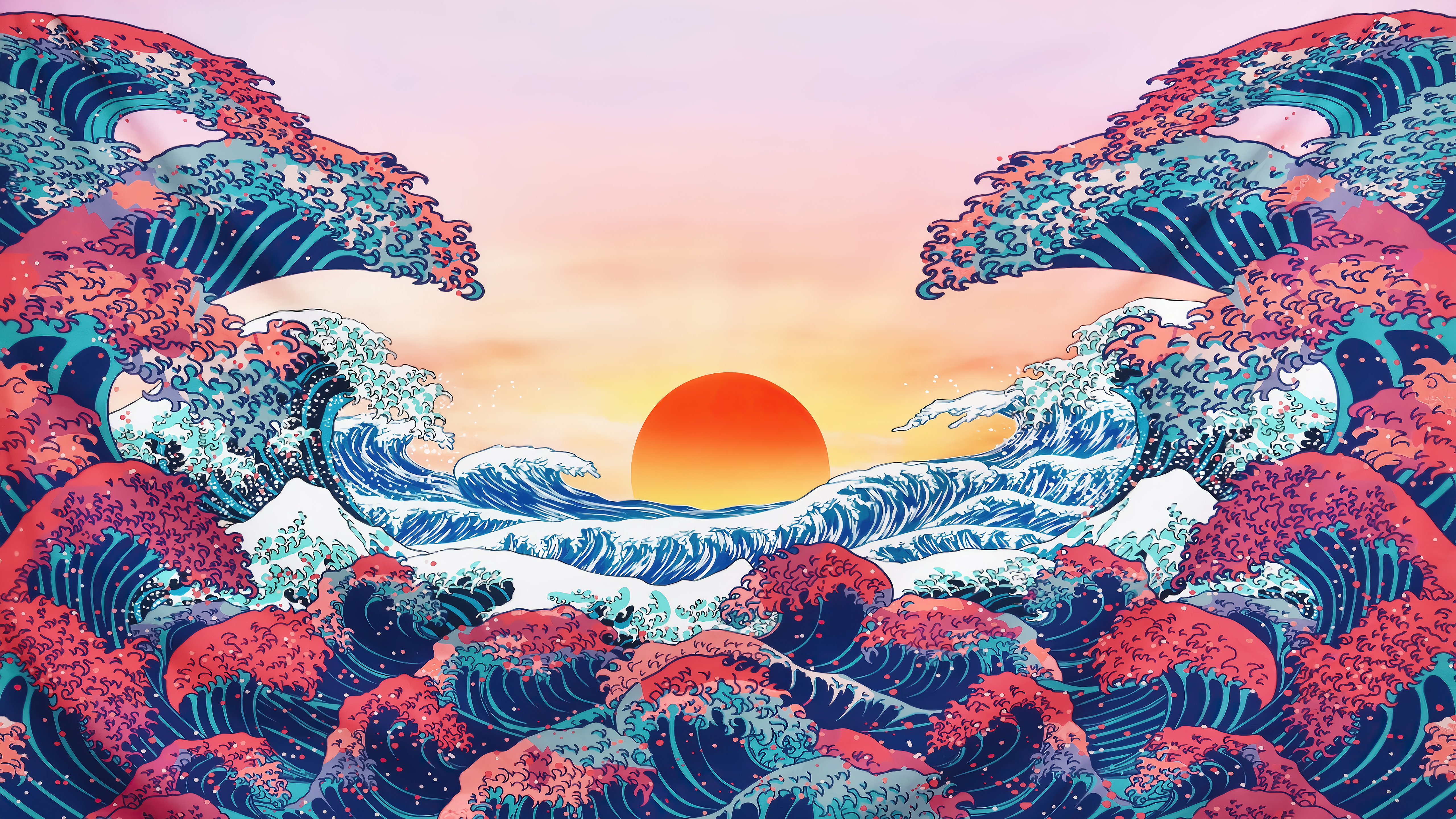 5120X2880 The Great Wave Off Kanagawa 5k, HD Artist, 4k Wallpapers, Images,...