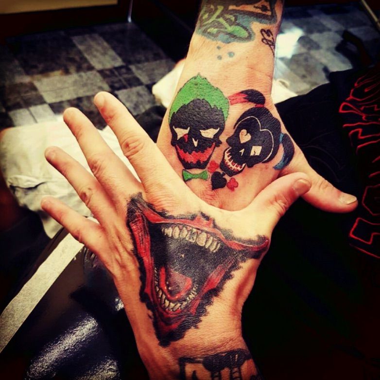 Laughing Joker Hand Tattoo Wallpapers.