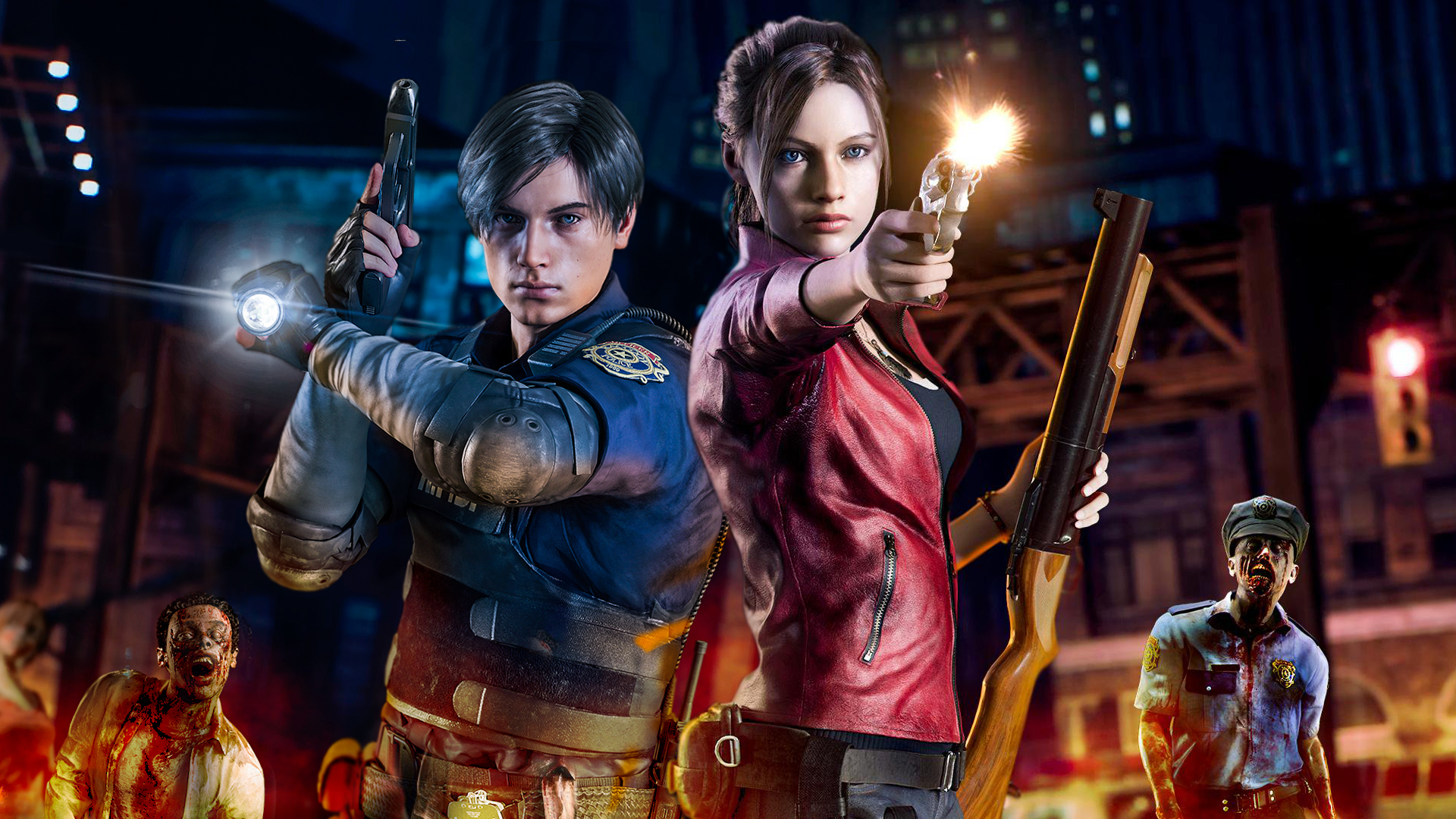 1920X1080 Resident Evil 2 Remake - Wallpaper Claire and Leon by Moresense o...