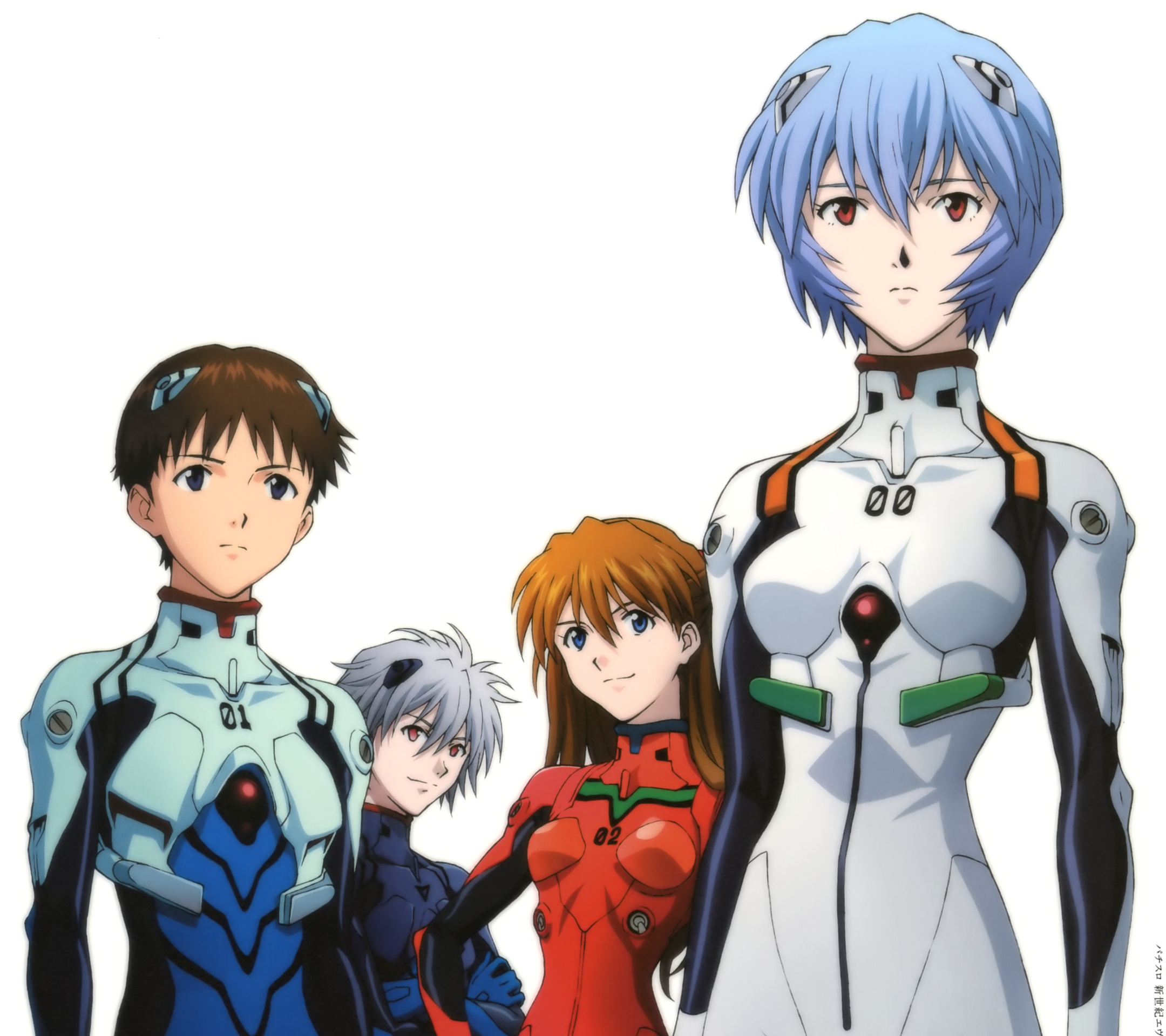 2160X1920 Neon Genesis Evangelion Asuka Langley Soryu Rei Ayanami Shinji Ik...