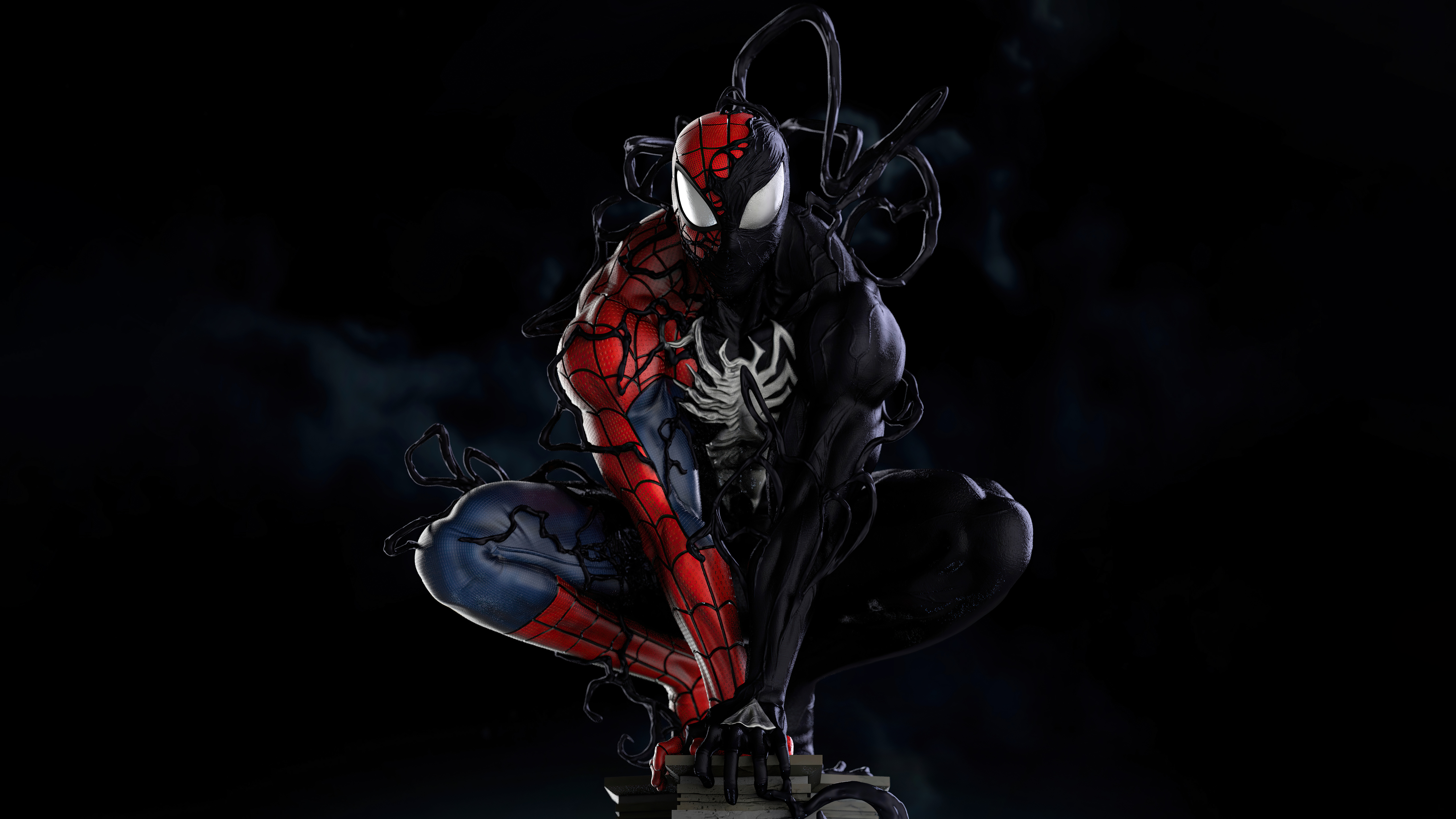 5120X2880 Spider Man Symbiote Transformation Wallpaper 5k Ultra HD ID:7589....
